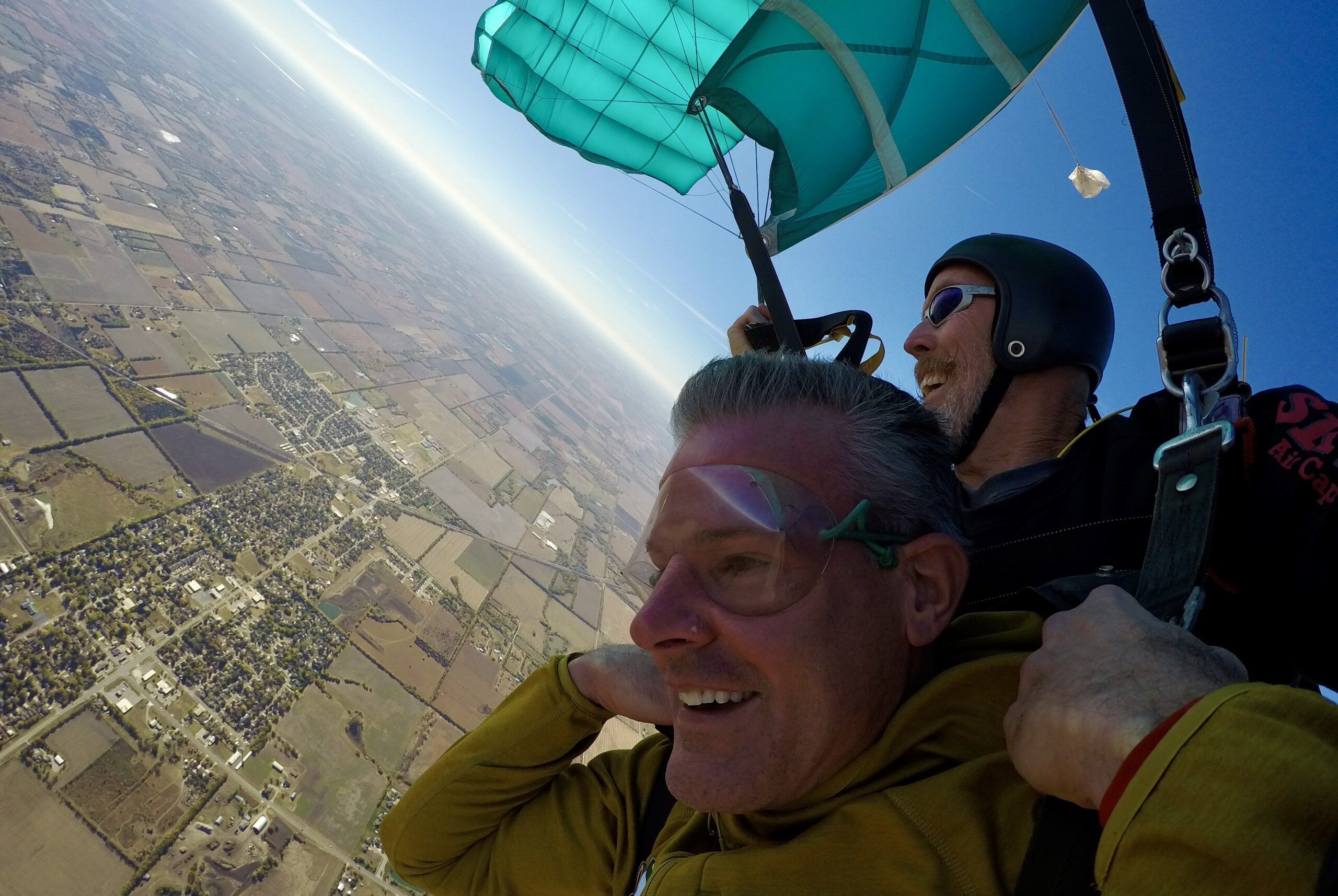 Being brave skydiving